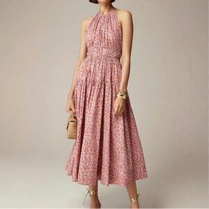 100% cotton NWOT Liberty Fabric J Crew Floral Halter Midi Dress